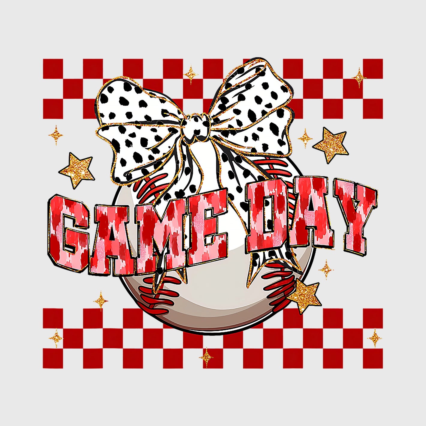 Checkered Game Day Glam Transfer