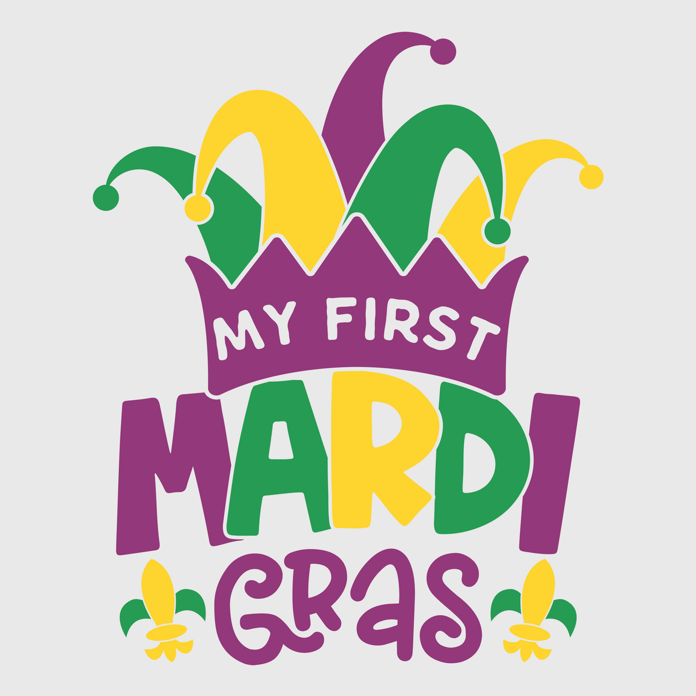 My First Mardi Gras Hat Transfer