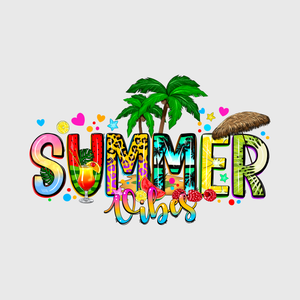 Summer Neon Palms Transfer