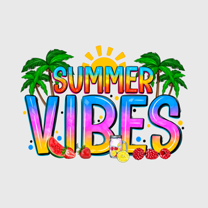 Summer Vibes Tropical Colors Transfer
