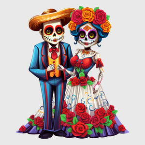 Dancing Skeleton Couple Transfer