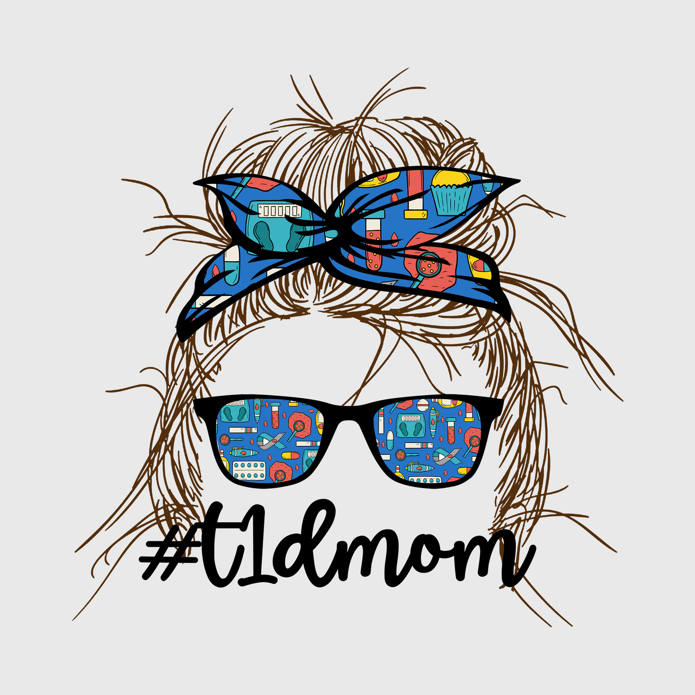 #DiaMom Life Cool Glasses Transfer