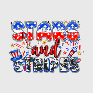 Stars and Stripes Forever Patriotic Transfer