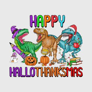 Happy Hallothanksmas Christmas Transfer