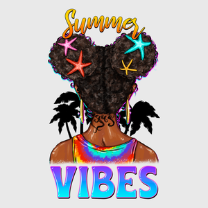 Summer Vibes Girl Shades Transfer