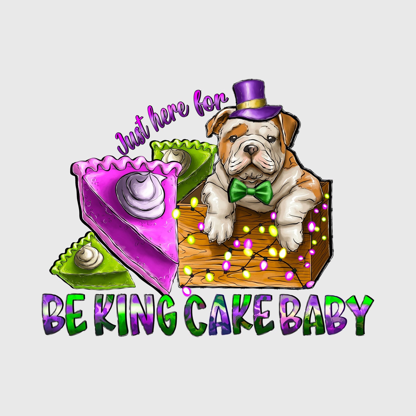 Be My King Cake Baby Transfer