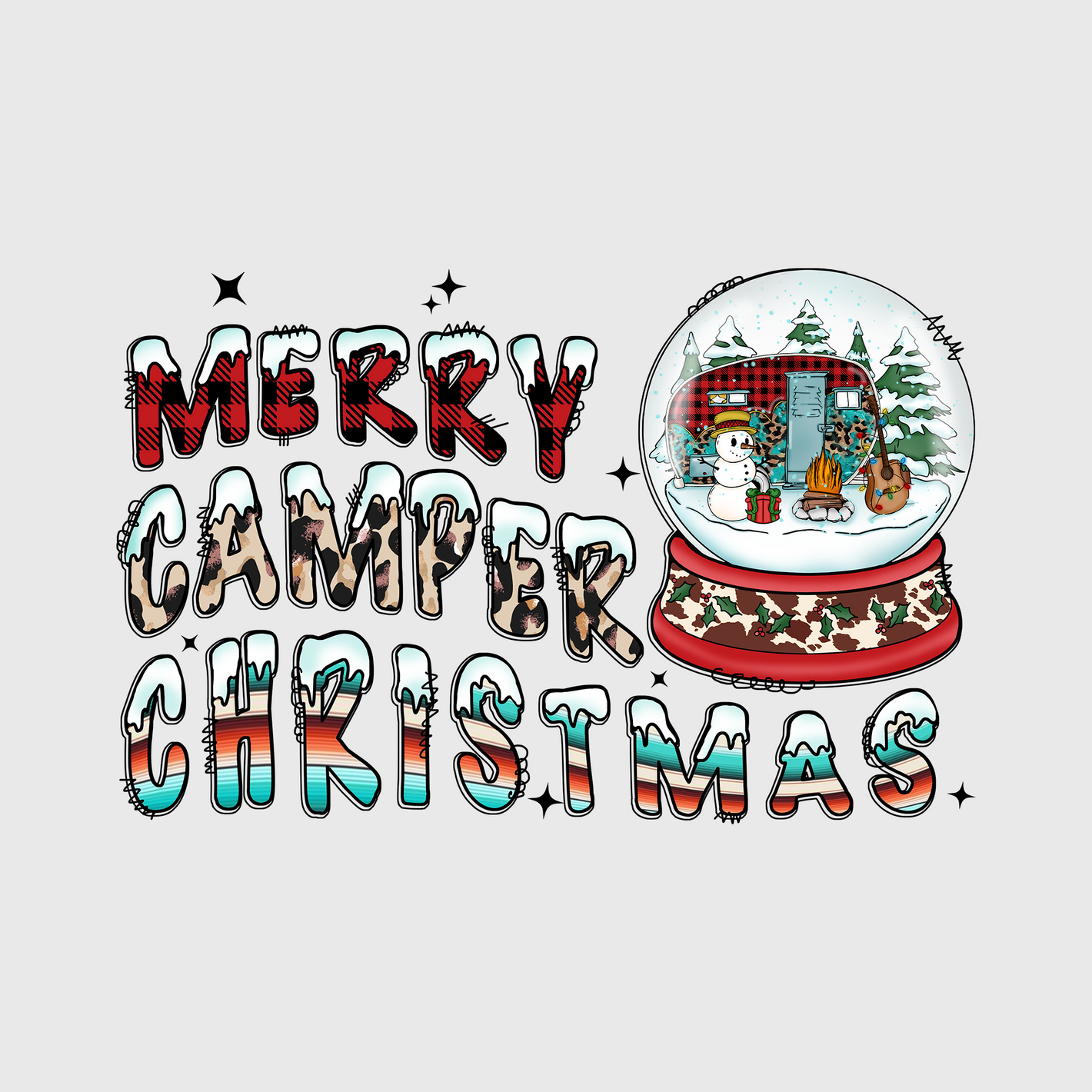 Merry Camper Christmas Transfer