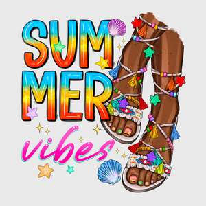 Summer Vibes Flip Flops Transfer