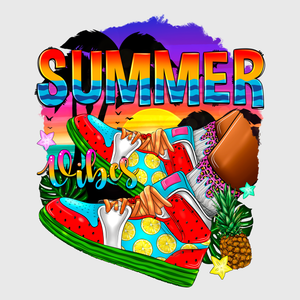 Summer Surf Retro Transfer