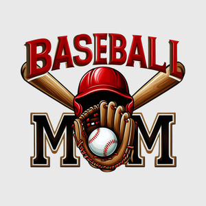 Baseball Mom Classic Red Hat Transfer