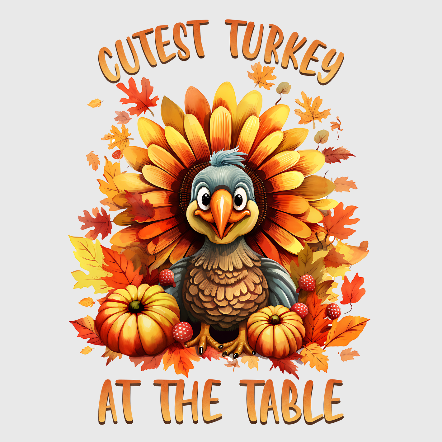 Sweet Turkey At The Table Transfer