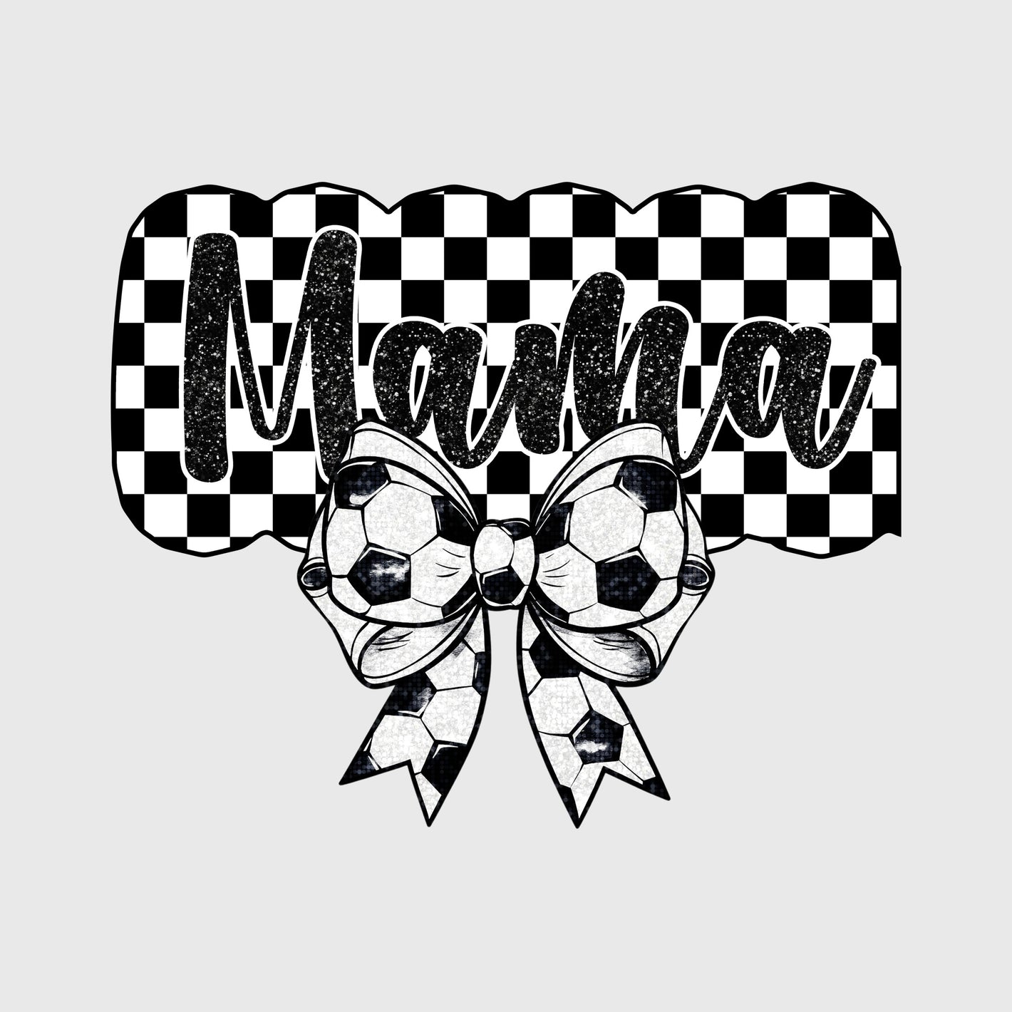 Checkered Print Mama Transfer