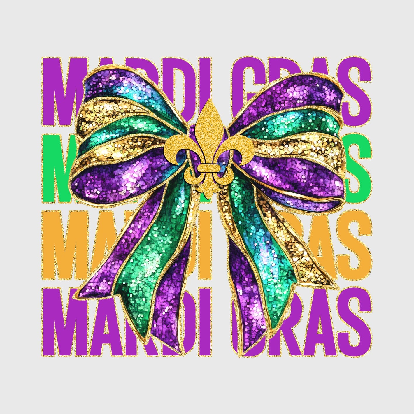 Mardi Bows Repeating Four Transfer