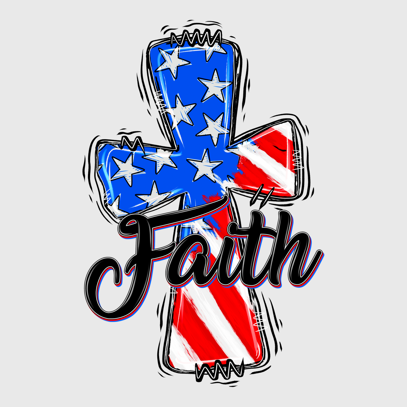 Faith In America Patriotic Transfer