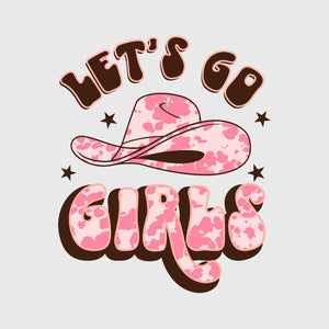 Let’s Go Girls Pink Hat Transfer
