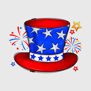 Patriotic Hat Stars And Stripes Transfer