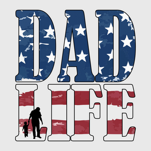 Dad Life American Flag Transfer