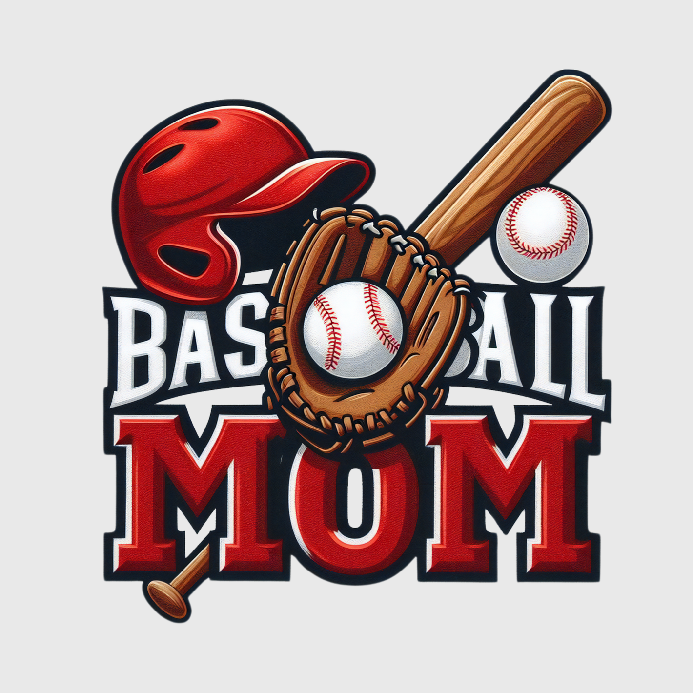 Baseball Mom Bold Transfer