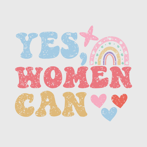 Yes Women Can Bold Retro Transfer