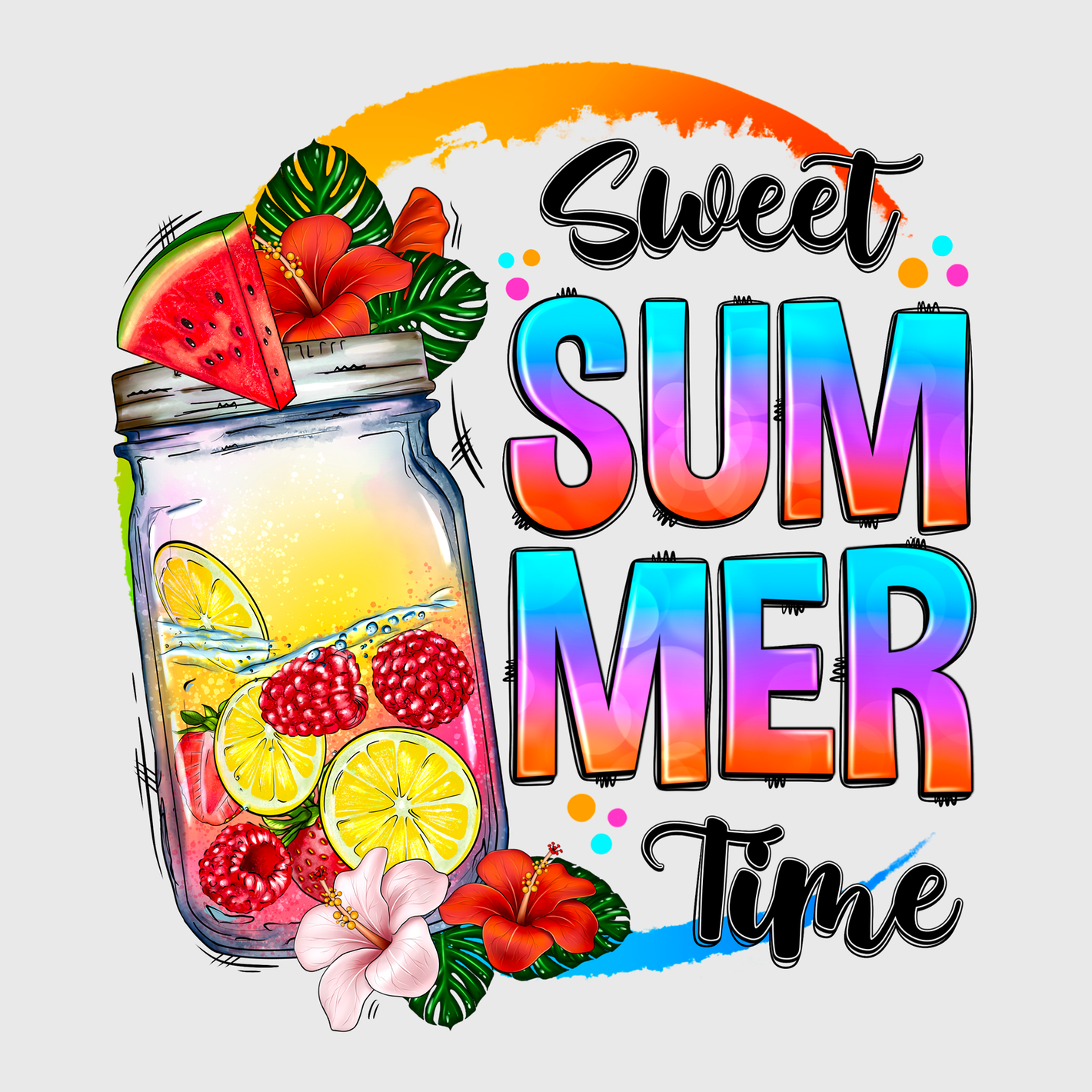 Sweet Summer Time Pastel Transfer
