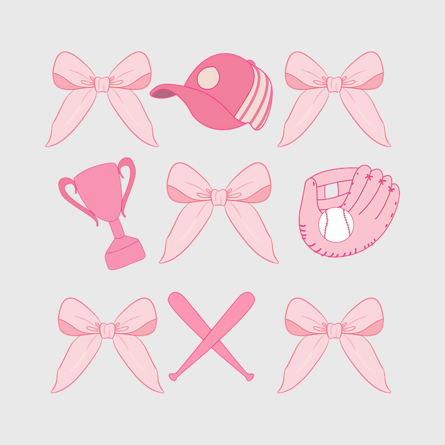 Blush Varsity Icon Set Transfer