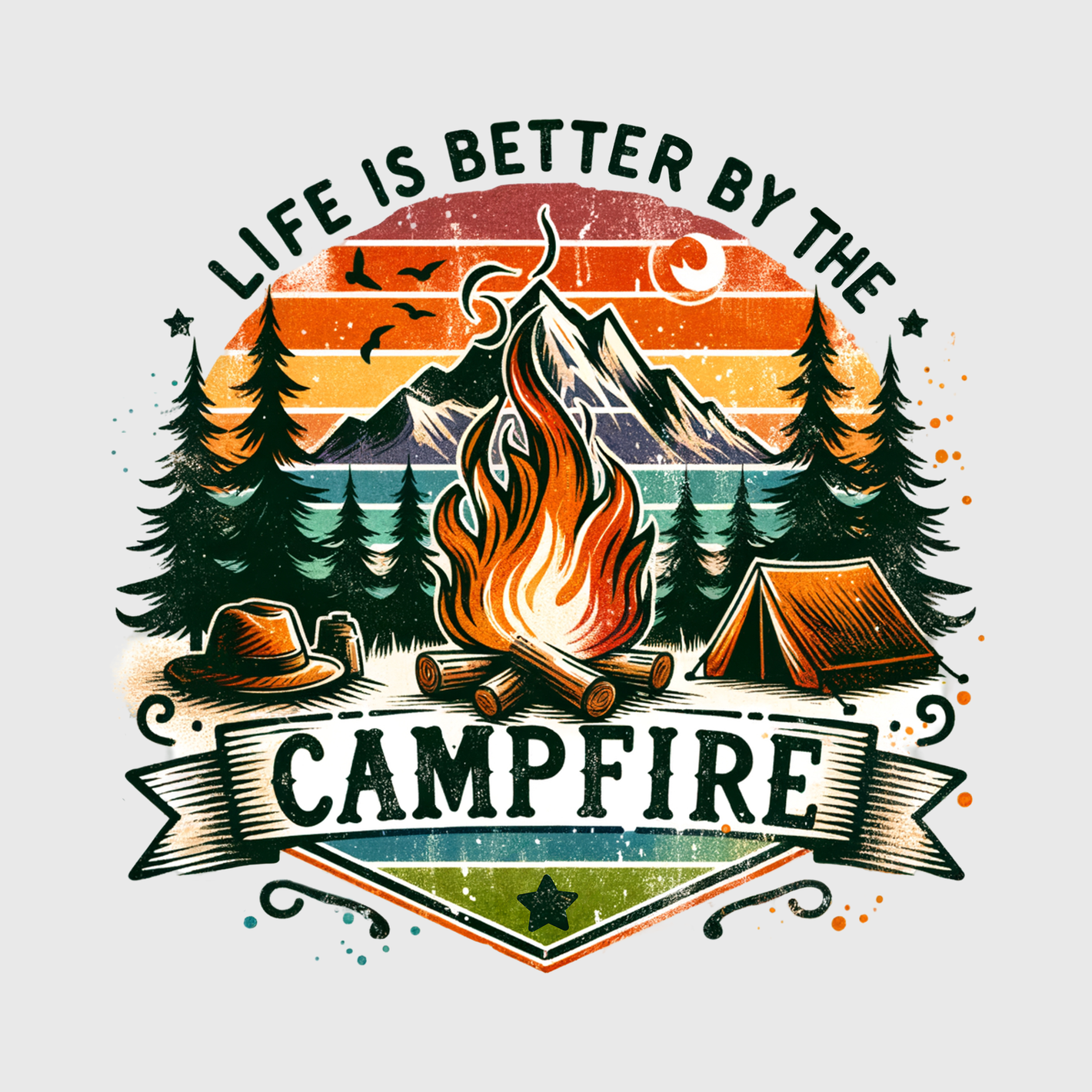 Life is Better by the Campfire Transfer