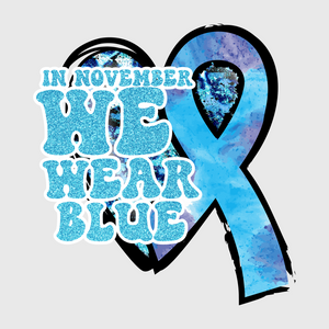 In November We Wear Blue Rainbow Transfer