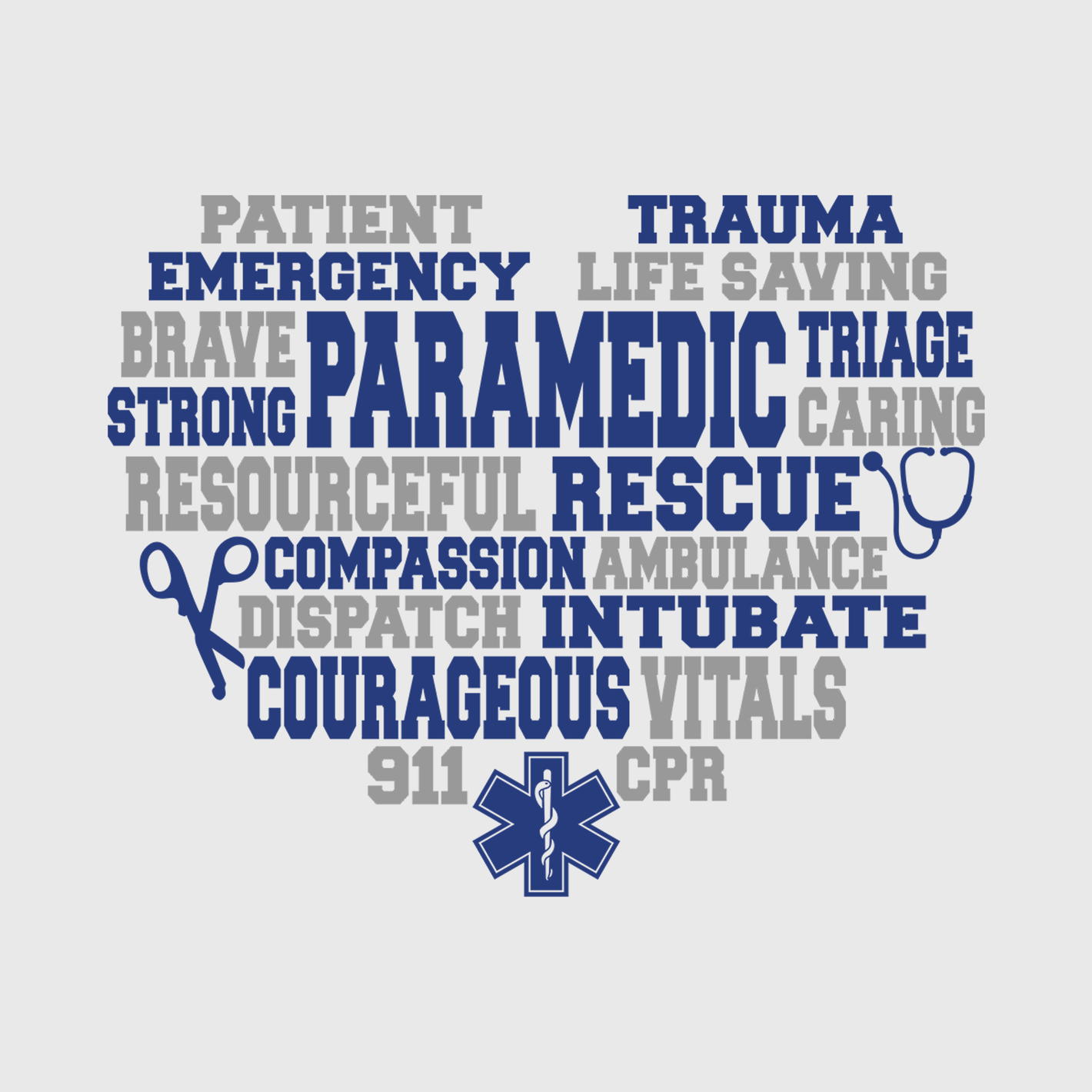 Paramedic Word Cloud Hero Transfer