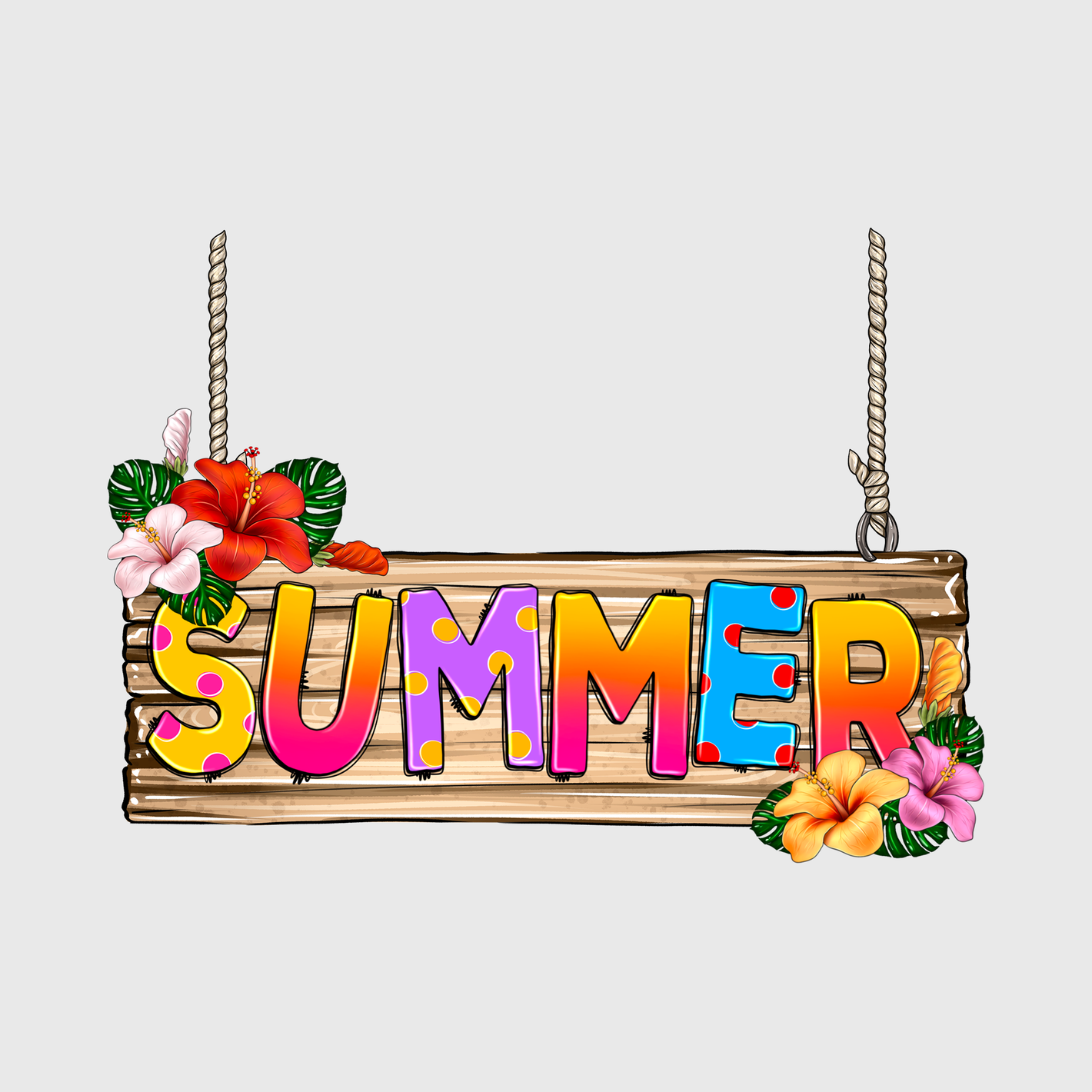 Summer Block Charm Transfer