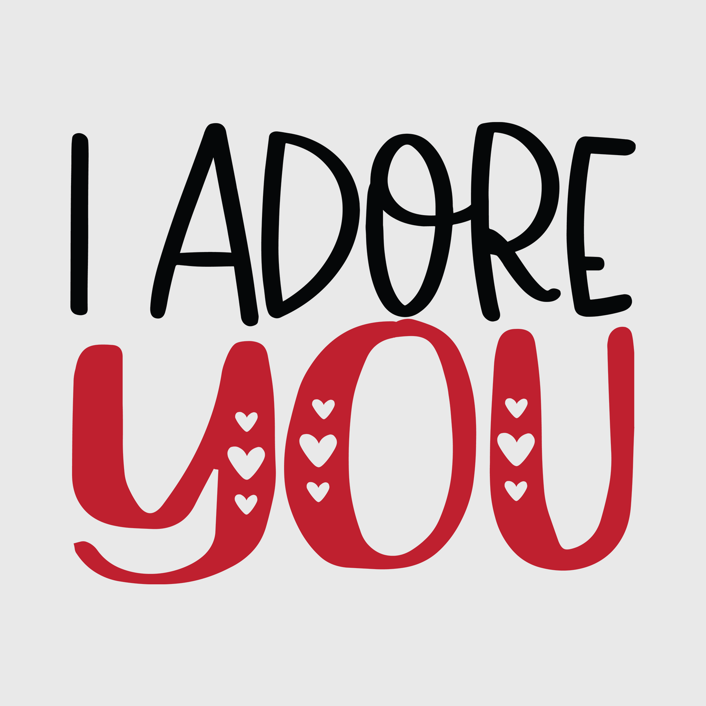 I Adore You Valentine Transfer