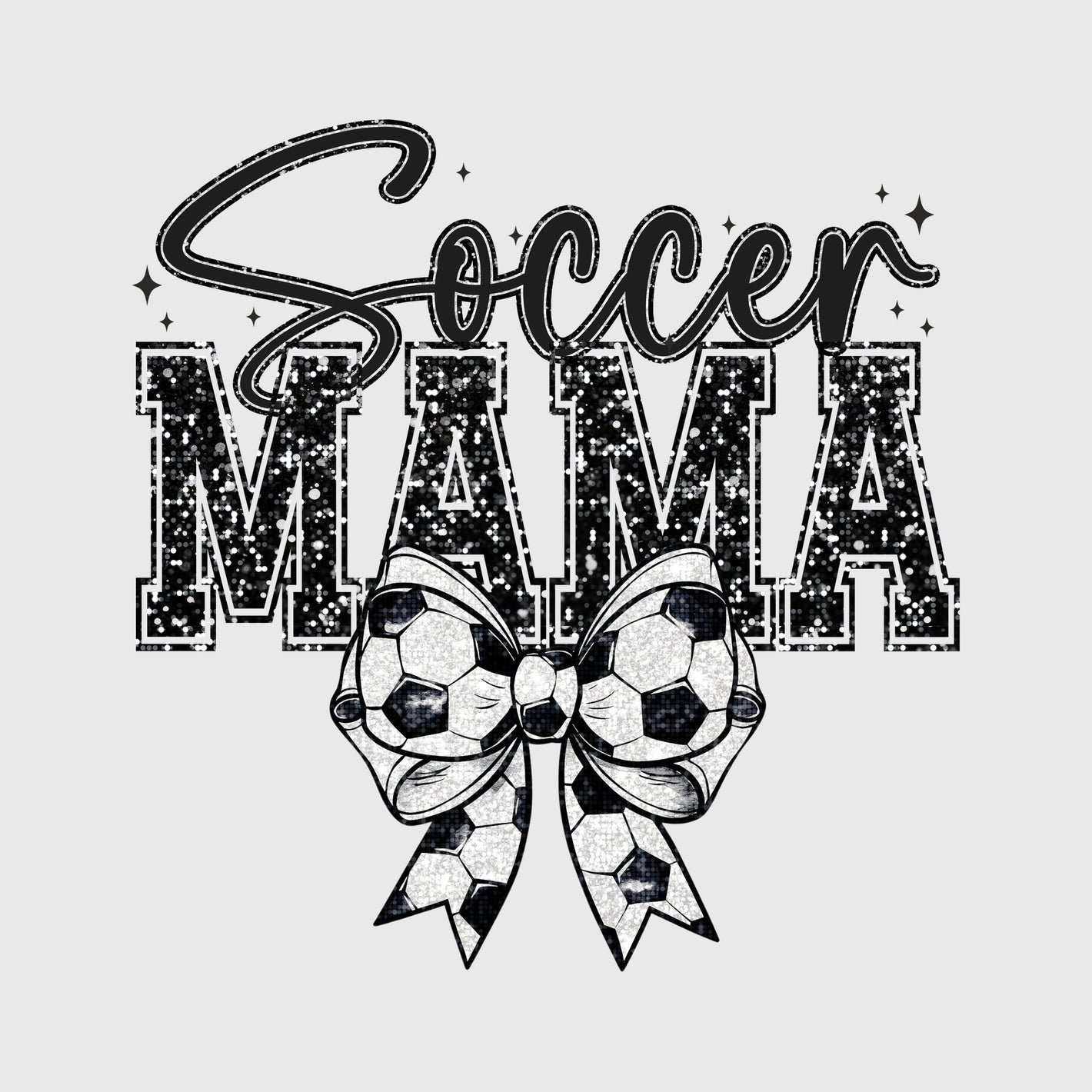 Soccer Glitter Mama Transfer