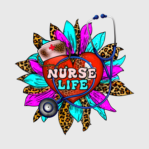 Nurse Life Floral and Heart Transfer