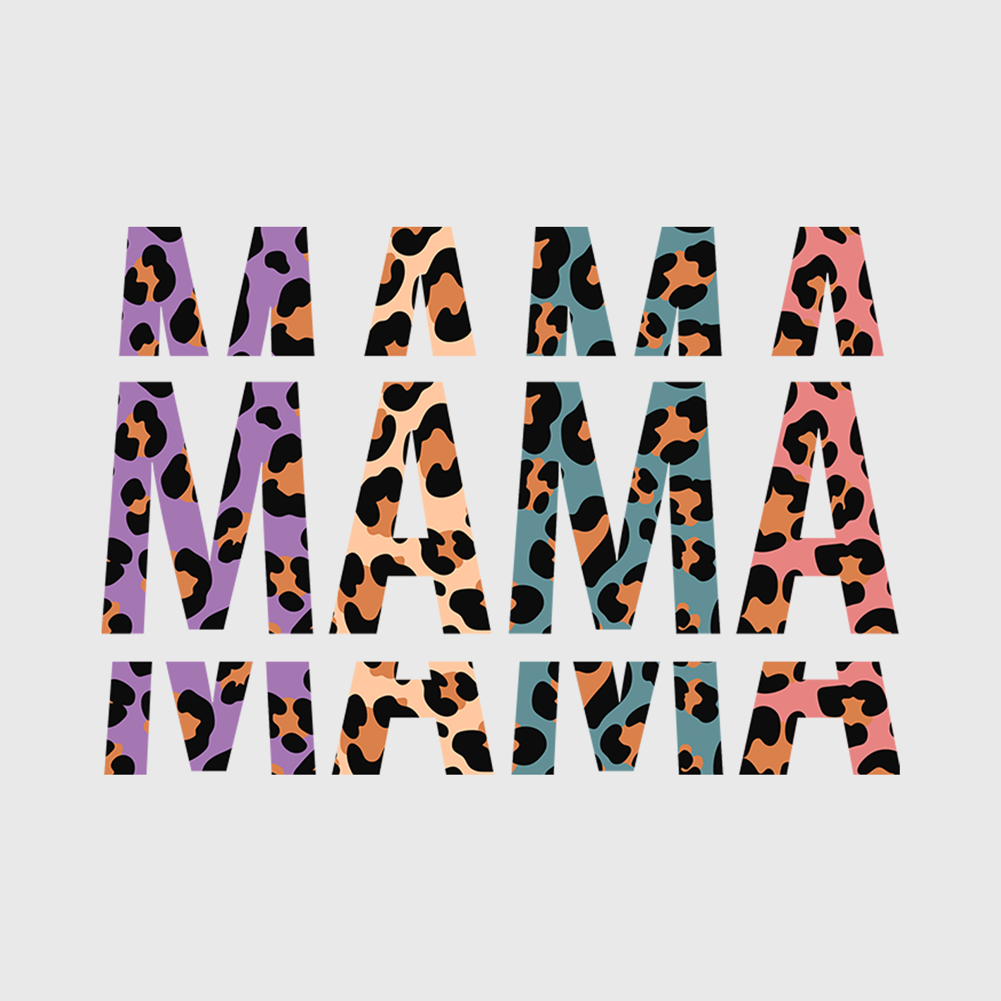 MAMA Bold Floral Transfer