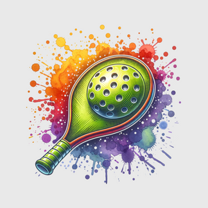 Pickleball Paddle Color Burst Transfer