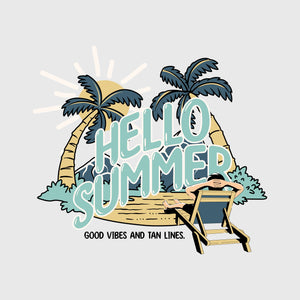 Hello Summer Palms Transfer