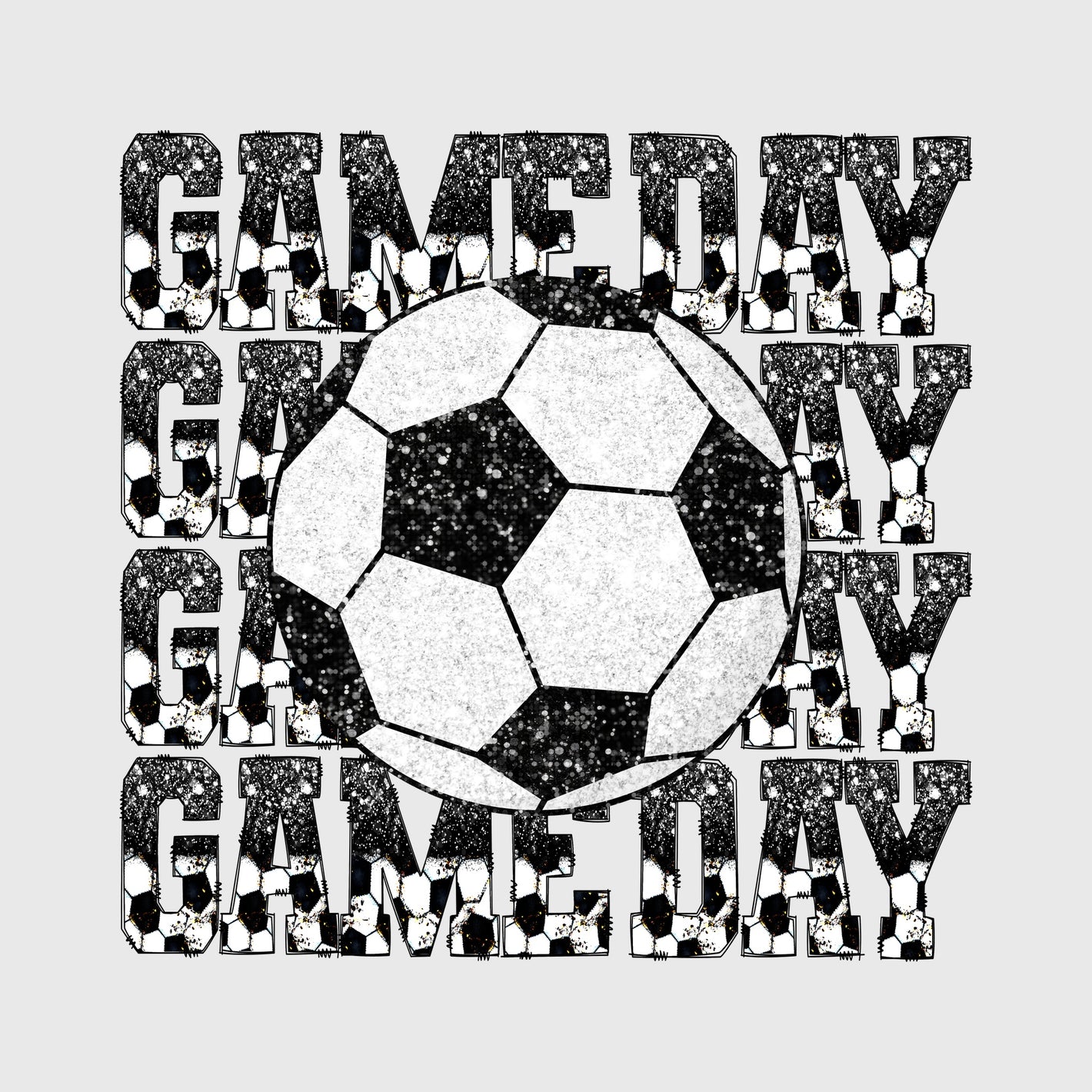 Checkered Design Soccer Ball Transfer