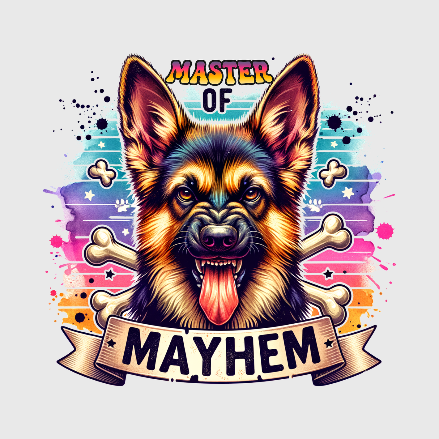 Master Of Mayhem German Shepherd Transfer