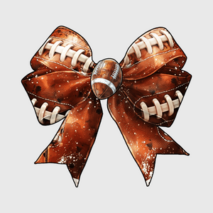 Football Bow Classic Design Transfer