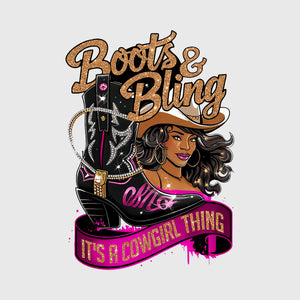 Midnight Bling Cowgirl Transfer