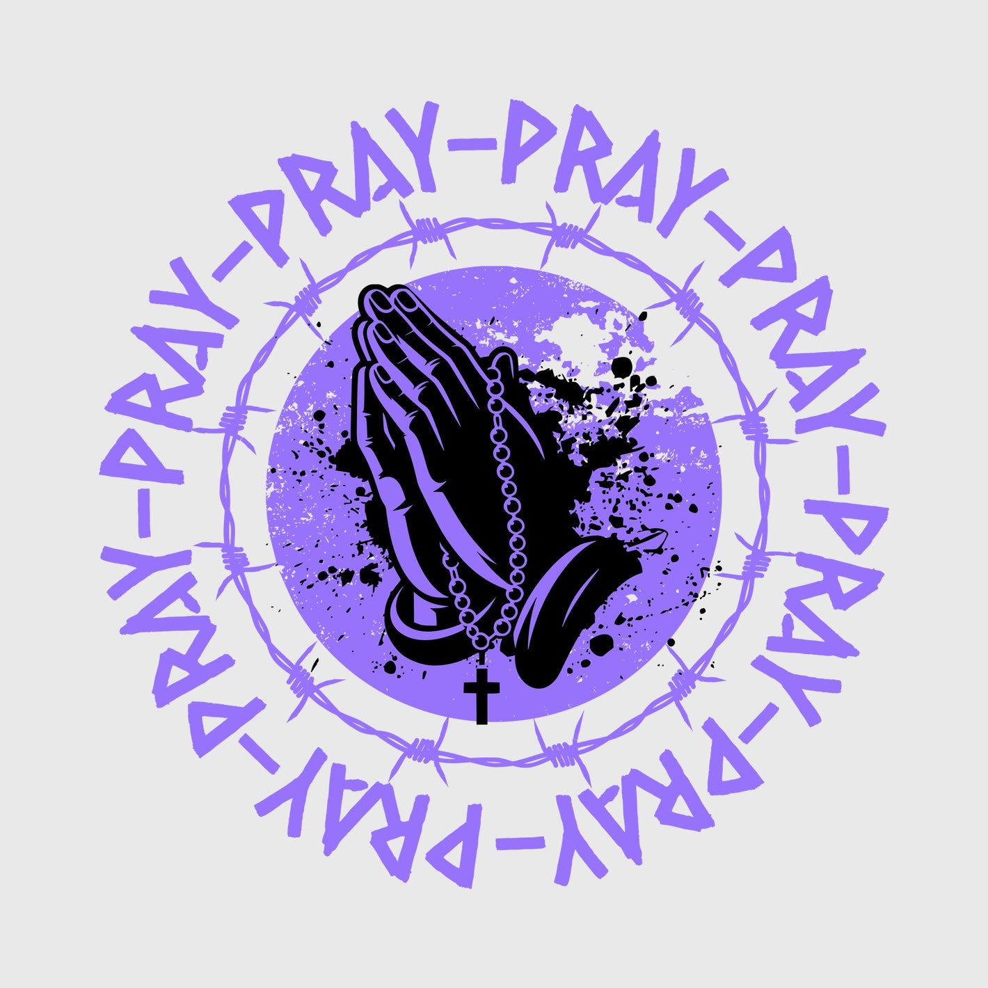 Barbed Prayer Circle Transfer