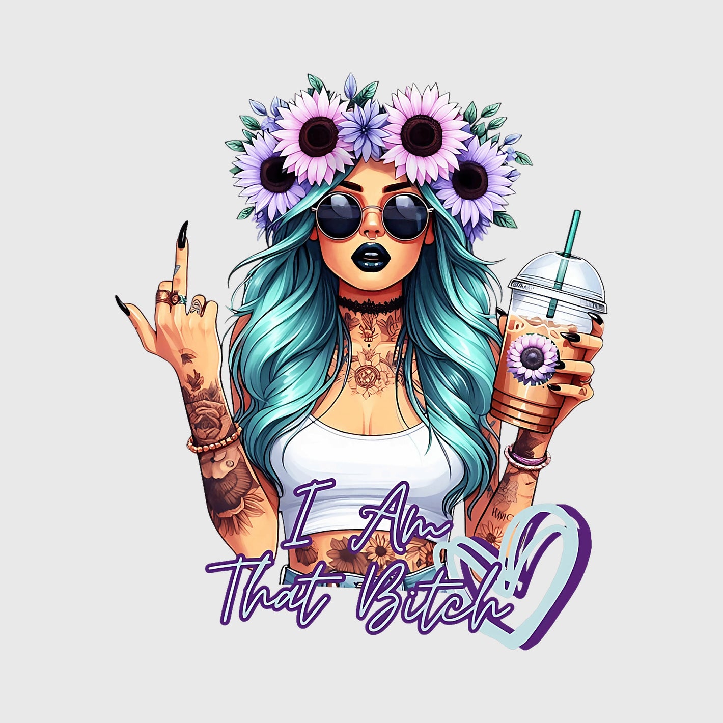 Floral Rebel Attitude Transfer