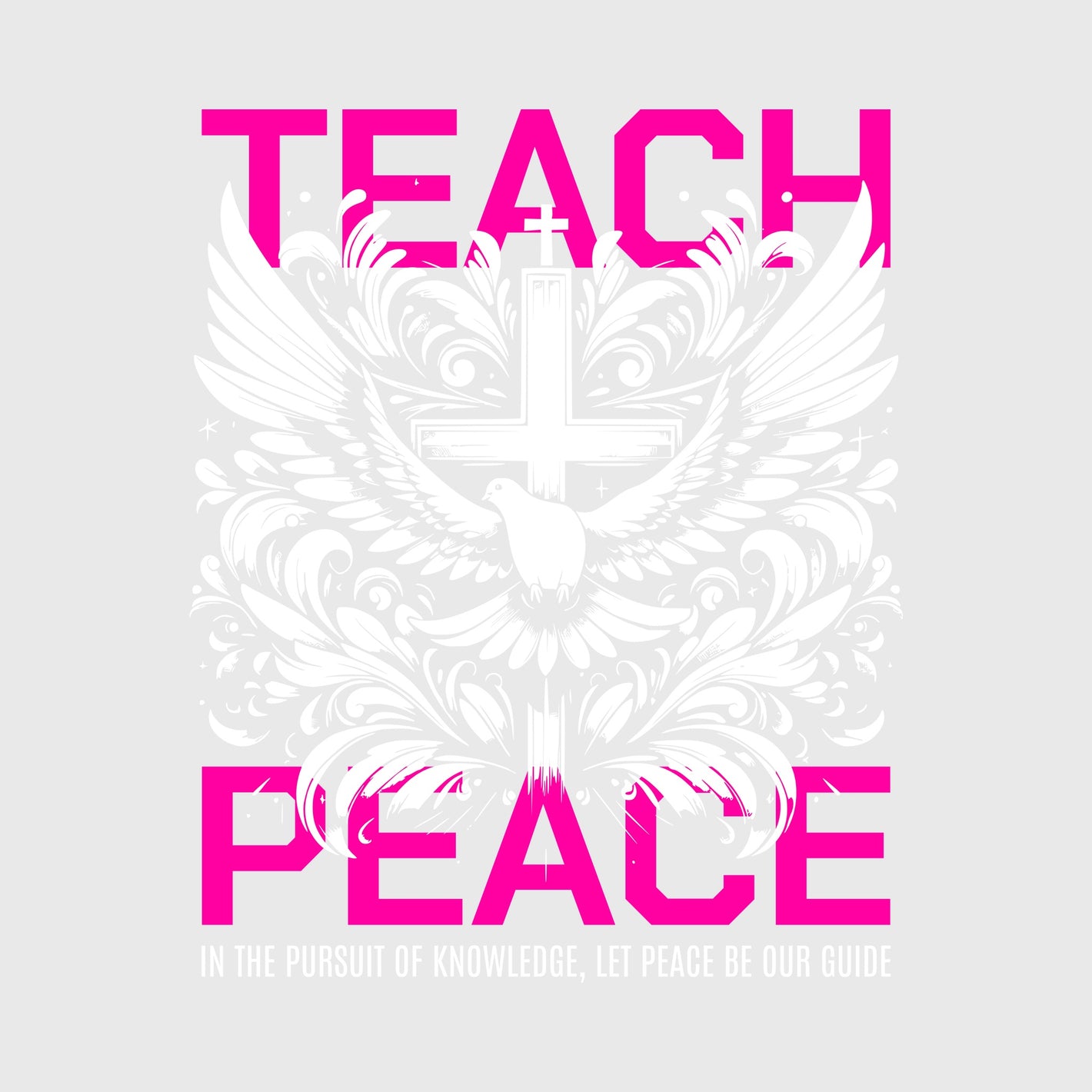 Teach Peace Dove Transfer