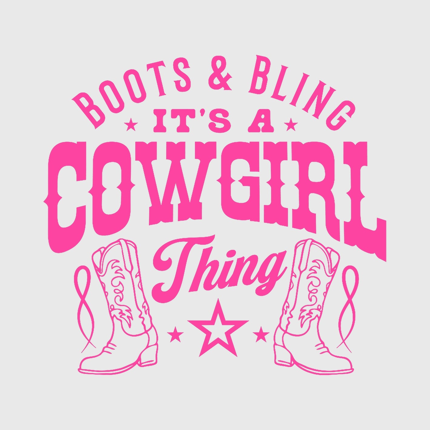 Bold Pink Rodeo Transfer