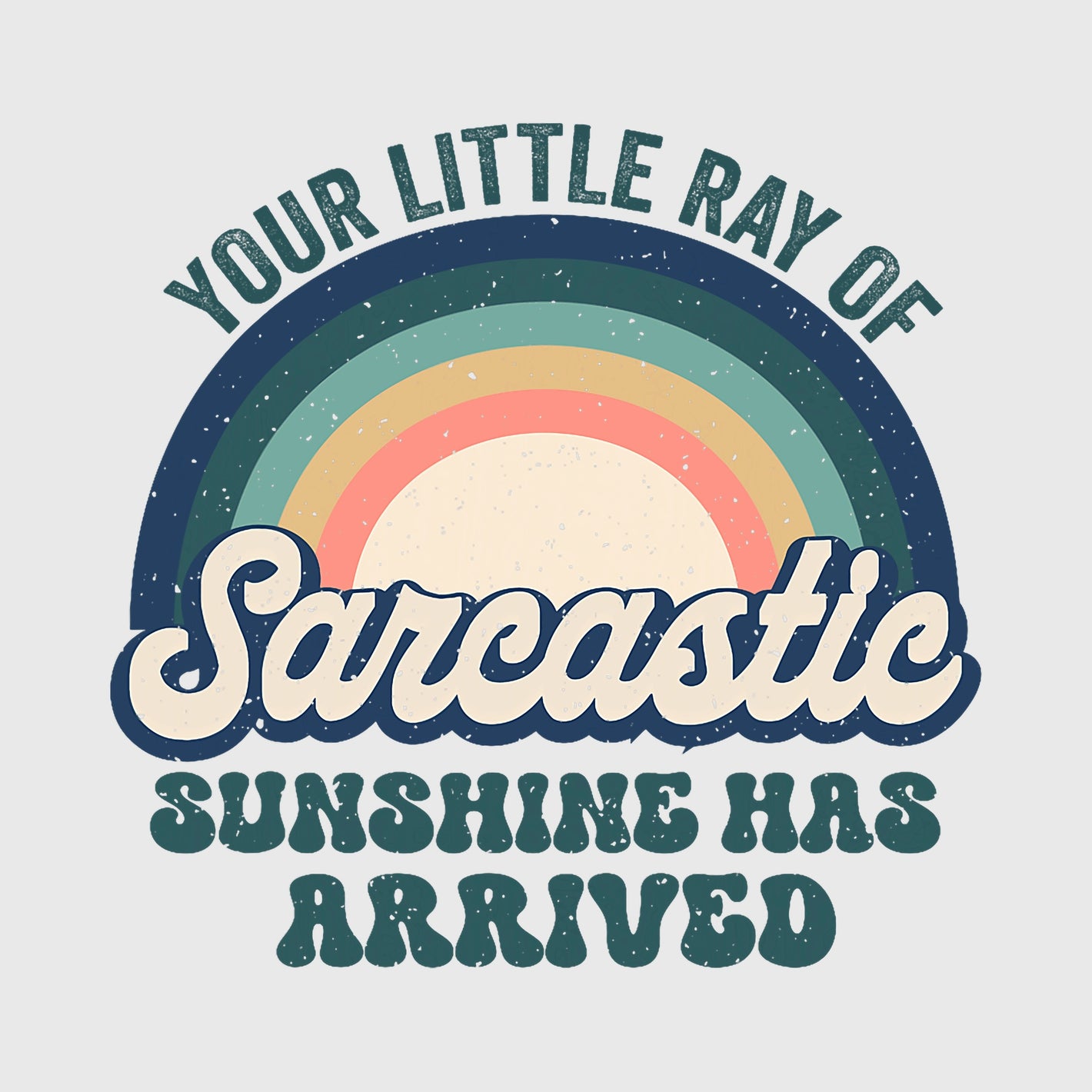 Retro Sarcastic Rainbow Transfer
