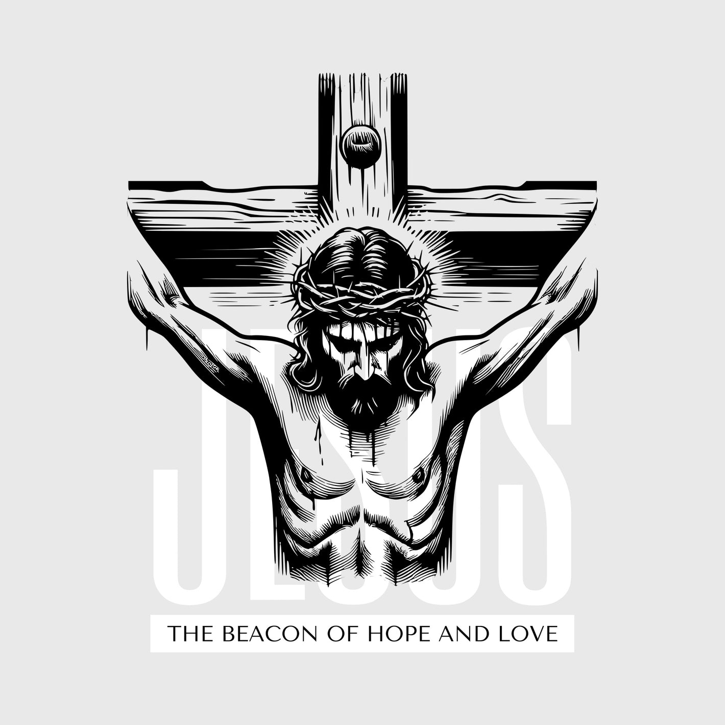 Crown Of Thorns Crucifix Transfer