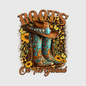 Sunflower Leopard Western Transfer