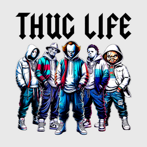 Thug Life Halloween Skeleton Transfer