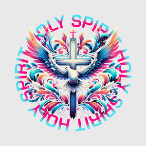 Radiant Holy Spirit Cross Transfer