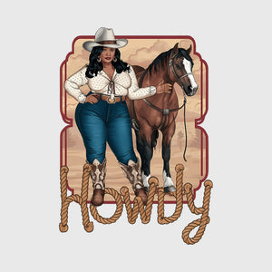 Western Howdy Cowgirl Transfer