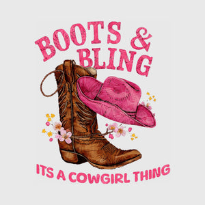 Rustic Pink Cowgirl Transfer